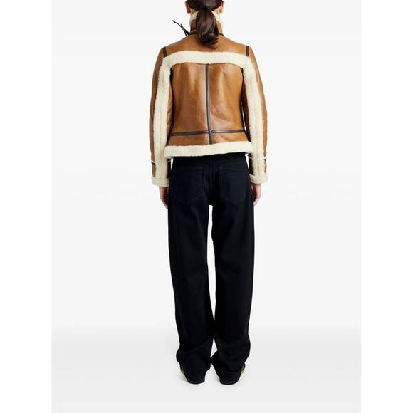 Proenza Schouler Arlo Shearling Leather jacket in Umber 8 - Picture 7 of 10